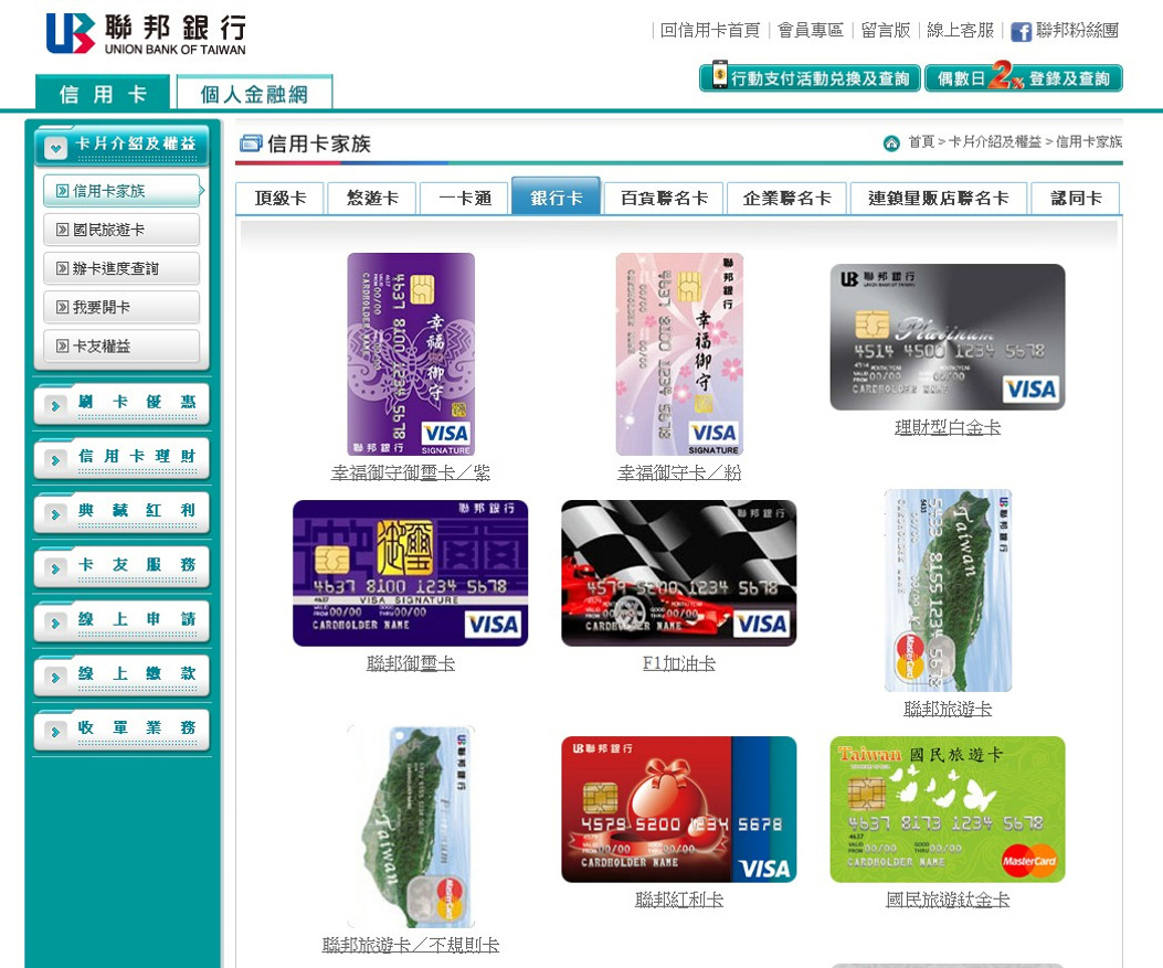 聯邦銀行信用卡比較及推薦